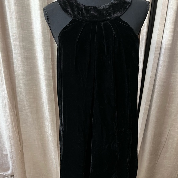 INC International Concepts Women's Puff-Sleeve Velvet Wrap Dress Black Size Large